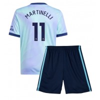 Otroški Nogometni dresi Arsenal Gabriel Martinelli #11 Tretji 2024-25 Kratek Rokav (+ Kratke hlače)